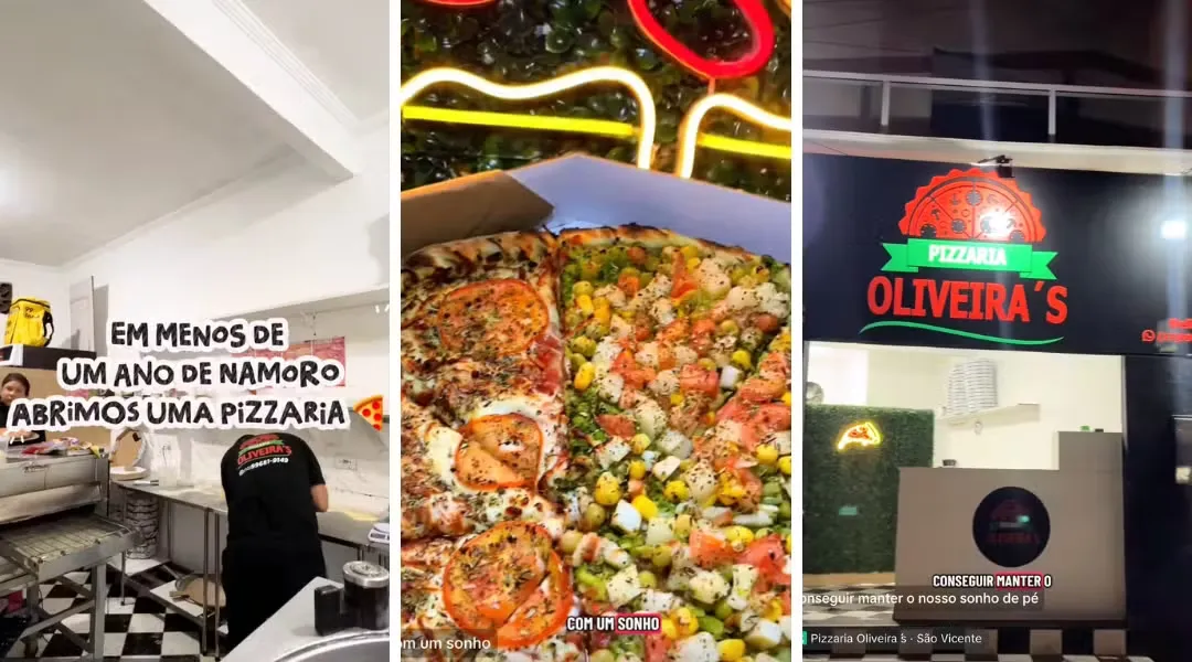 Casal com menos de um ano de namoro abre pizzaria em SP e viraliza ao narrar 'perrengues'